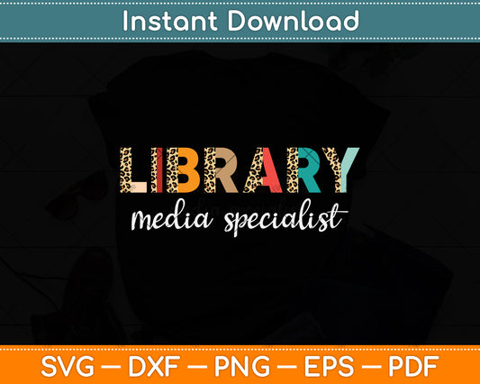 Library Media Specialist Svg Digital Cutting File