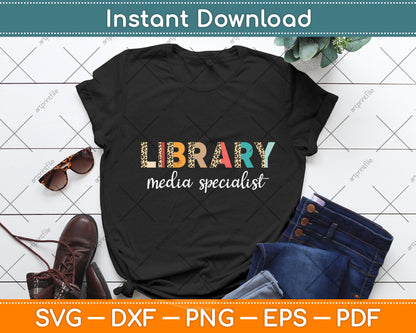 Library Media Specialist Svg Digital Cutting File