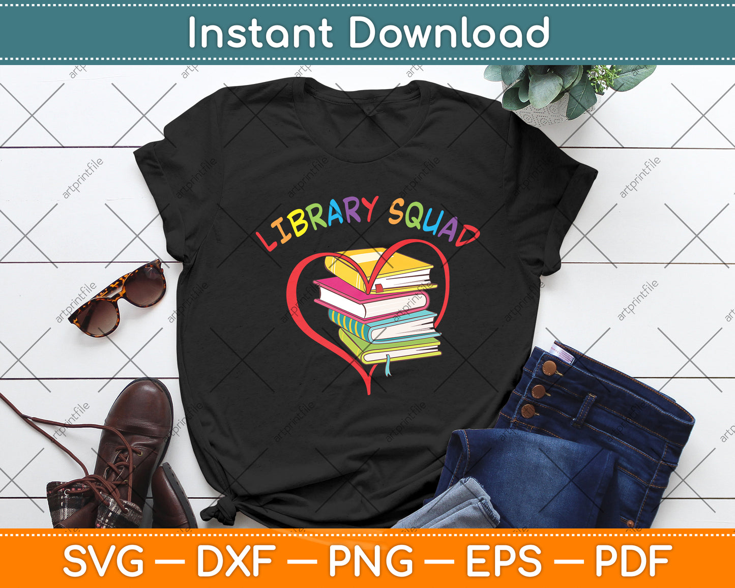 Library Squad Librarian Svg Digital Cutting File