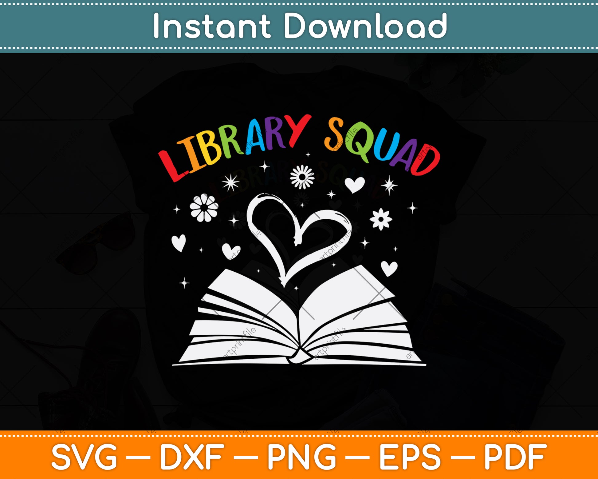 Library Squad Library Teacher Librarian Svg Digital Cutting File