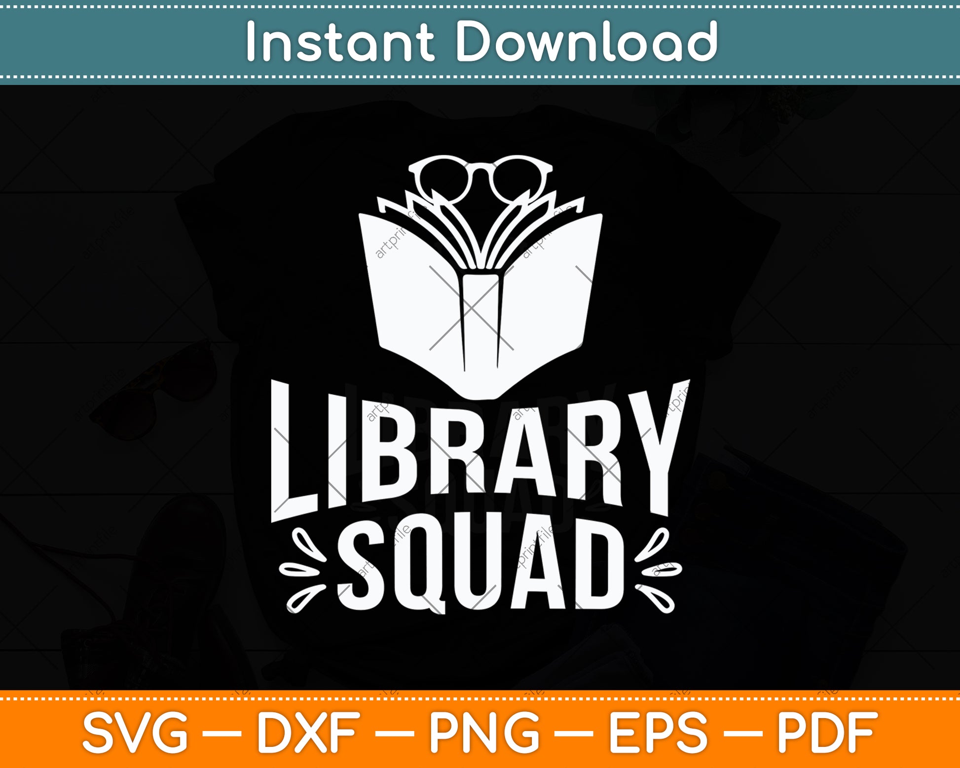 Library Squad Svg Digital Cutting File