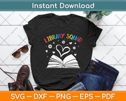 Library Squad Library Teacher Librarian Svg Digital Cutting File