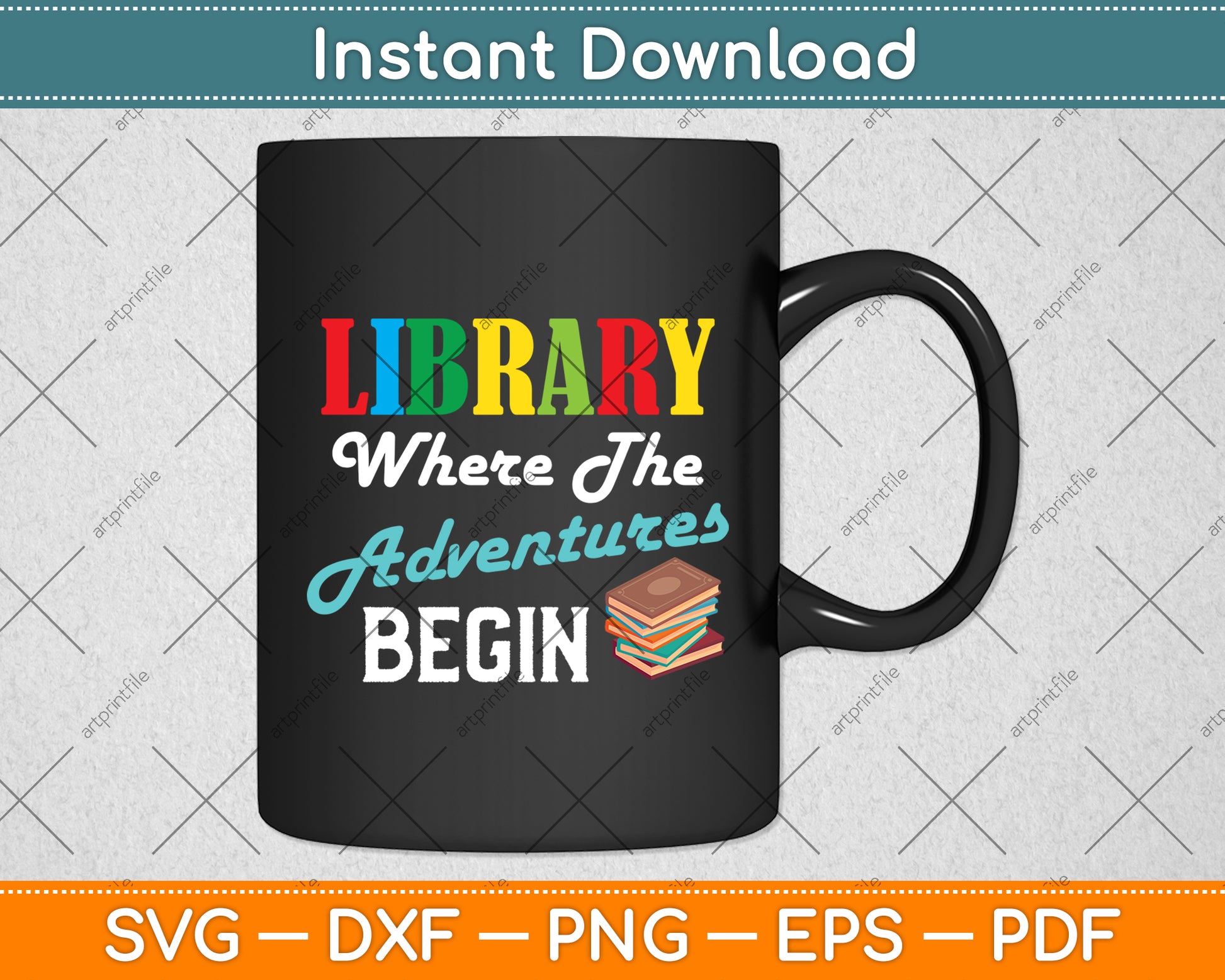 Library Where The Adventures Begin Svg Digital Cutting File