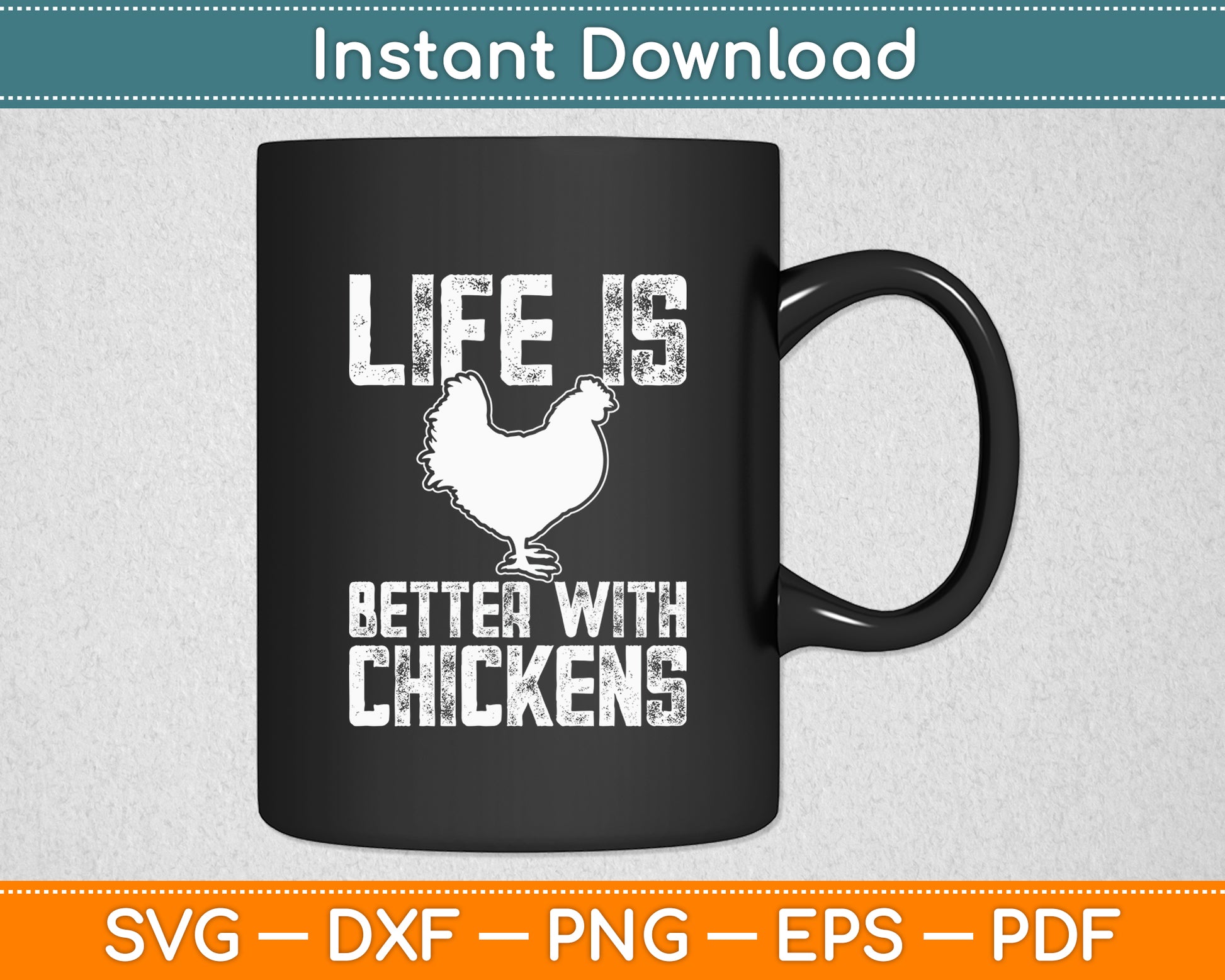 Life Is Better With Chickens Dabbing Rooster Animal Funny Svg Png Dxf Digital Cutting File