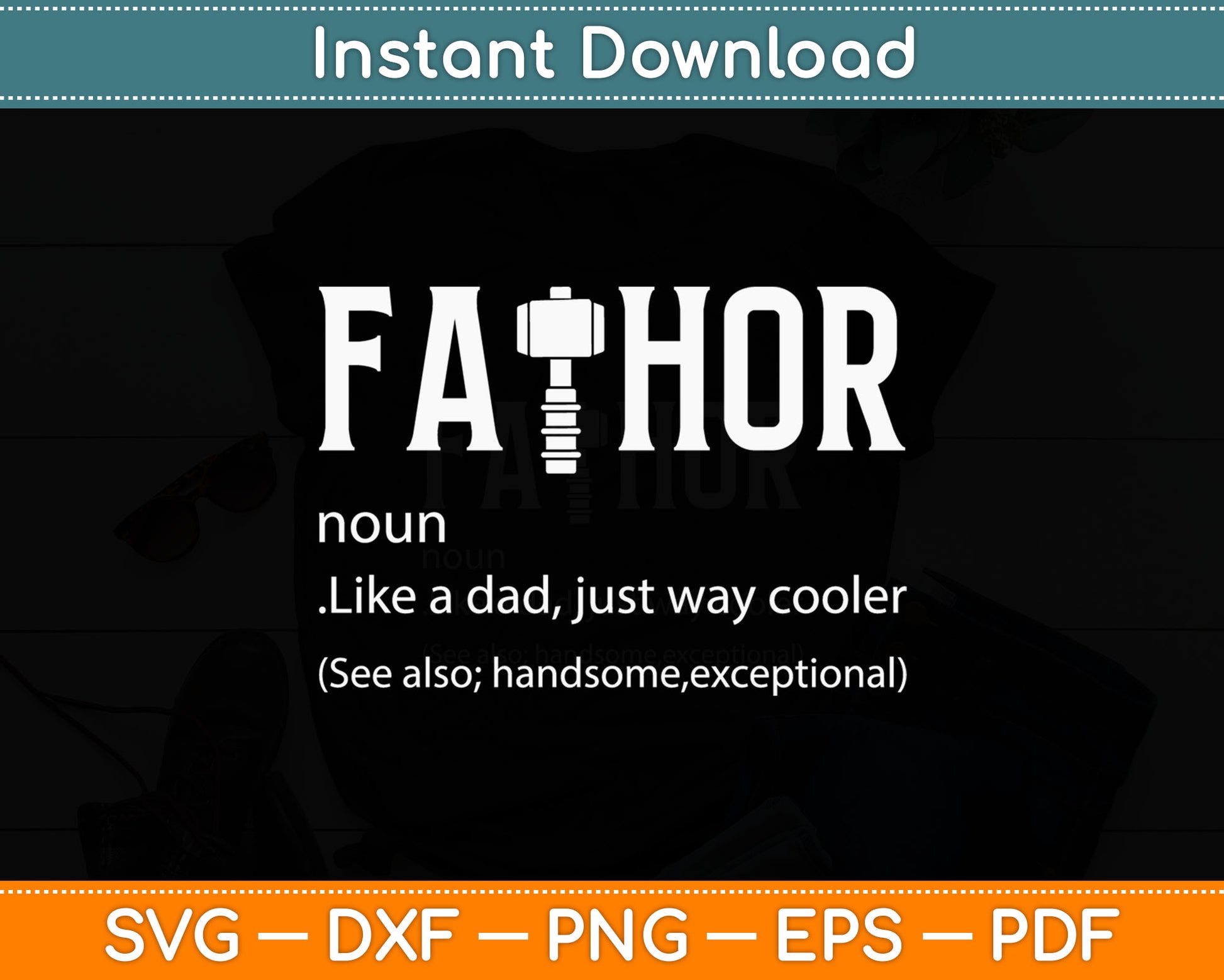 Like A Dad Just Way Cooler Fathers Day Svg Digital Cutting File