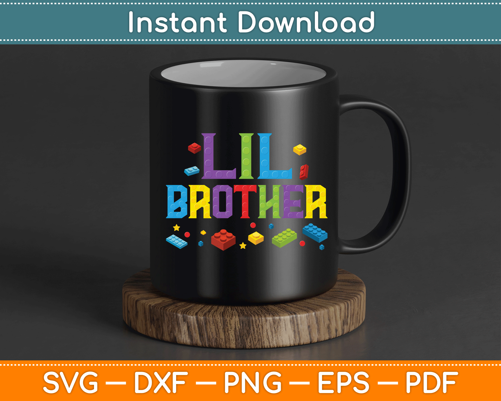 Lil Brother Master Builder Building SVG Digital Cutting File