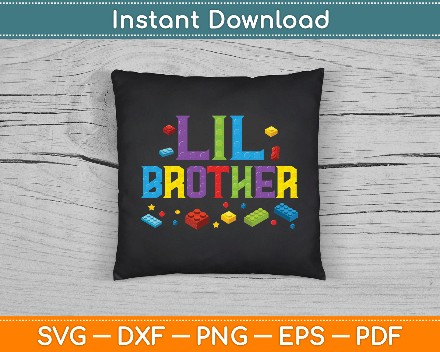 Lil Brother Master Builder Building SVG Digital Cutting File