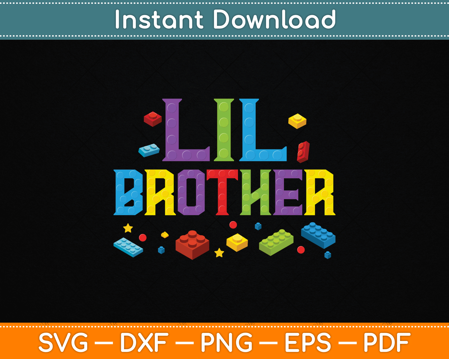 Lil Brother Master Builder Building SVG Digital Cutting File