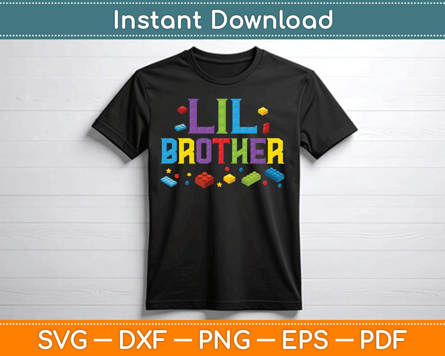Lil Brother Master Builder Building SVG Digital Cutting File