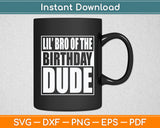 Lil Bro Of The Birthday Dude Lil Brother Of The Birthday Boy Svg Digital Cutting File