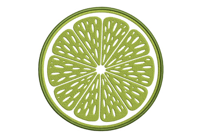 Lime Slice Embroidery