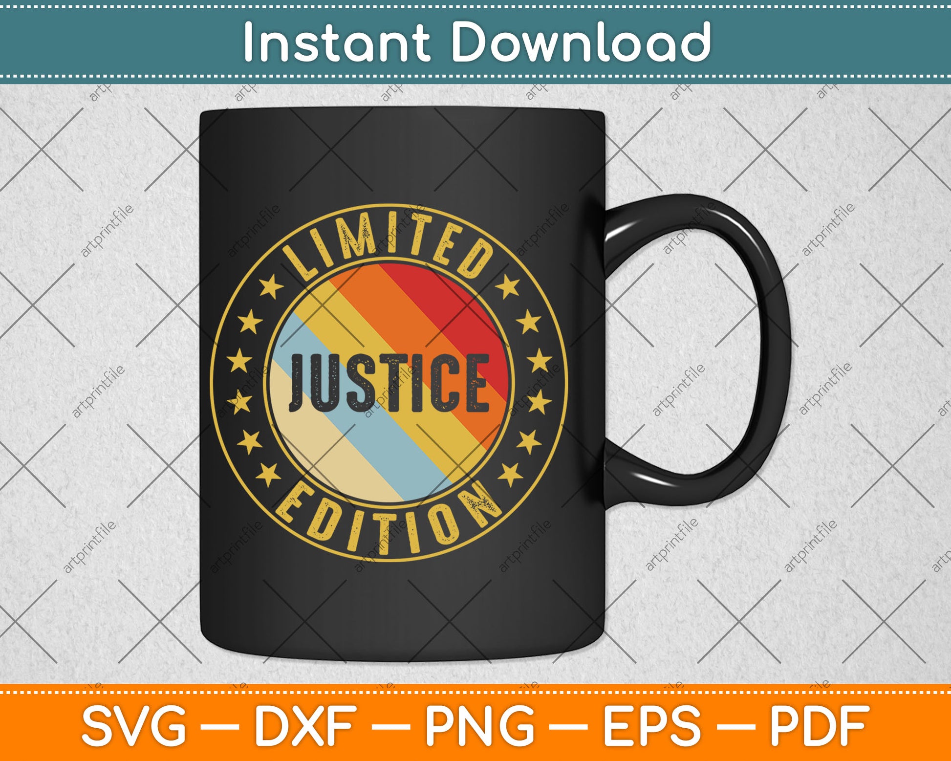 Limited Justice Edition Vintage Svg Digital Cutting File