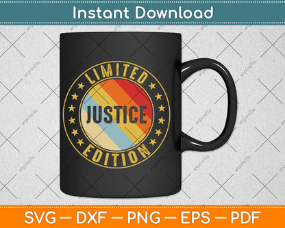 Limited Justice Edition Vintage Svg Digital Cutting File