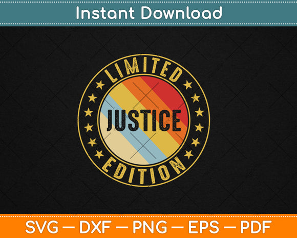 Limited Justice Edition Vintage Svg Digital Cutting File