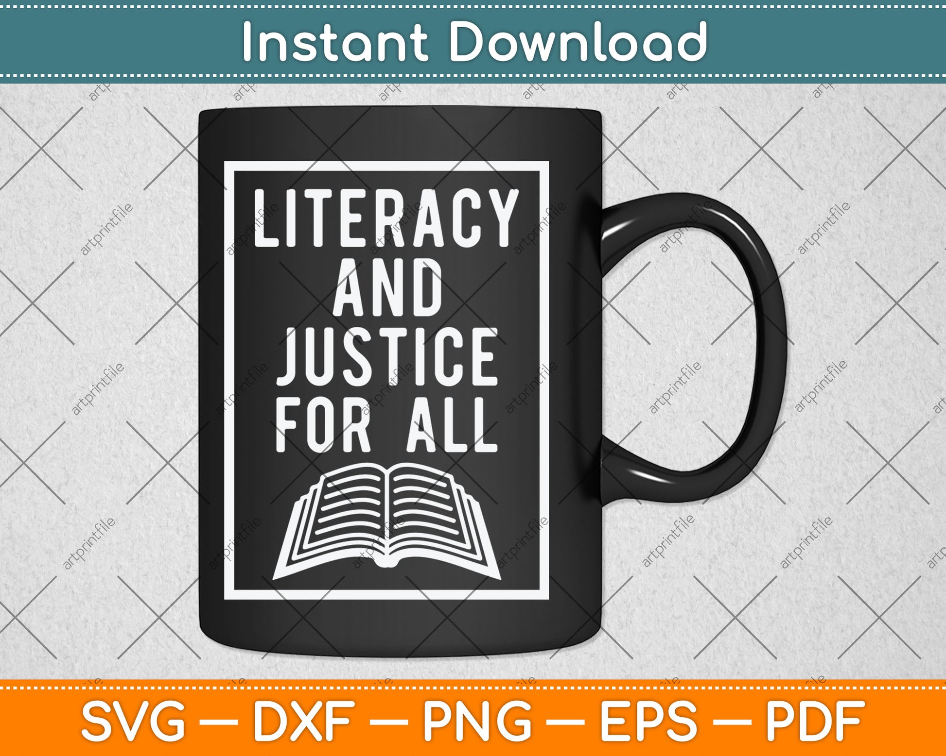 Literacy And Justice For All Literacy Teacher Svg Digital Cutting File