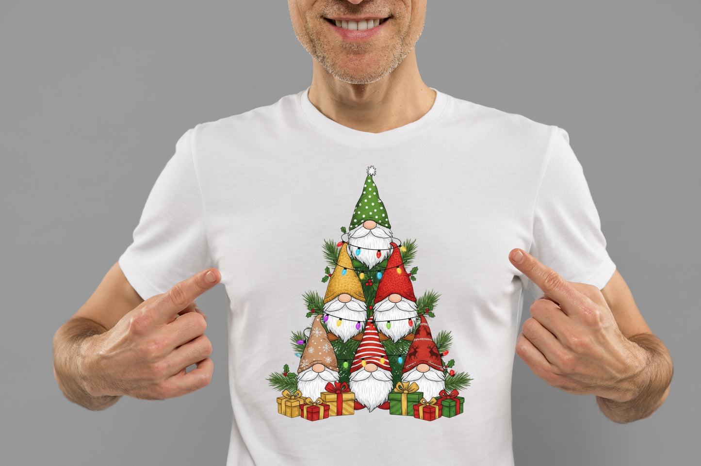 Little Christmas Tree Gnomes PNG Holiday Sublimation Design