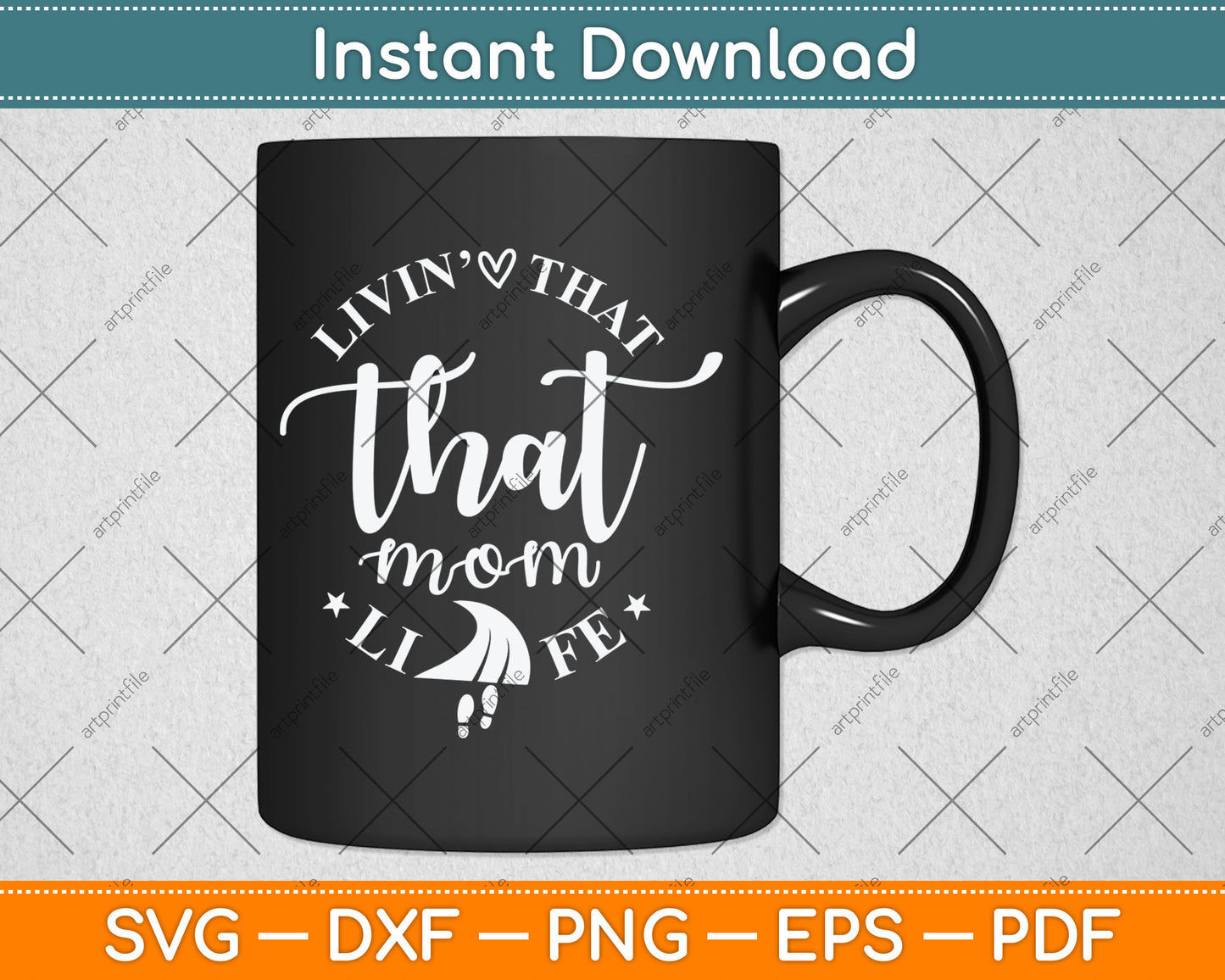 Livin That Track Mom Life Svg Digital Cutting File