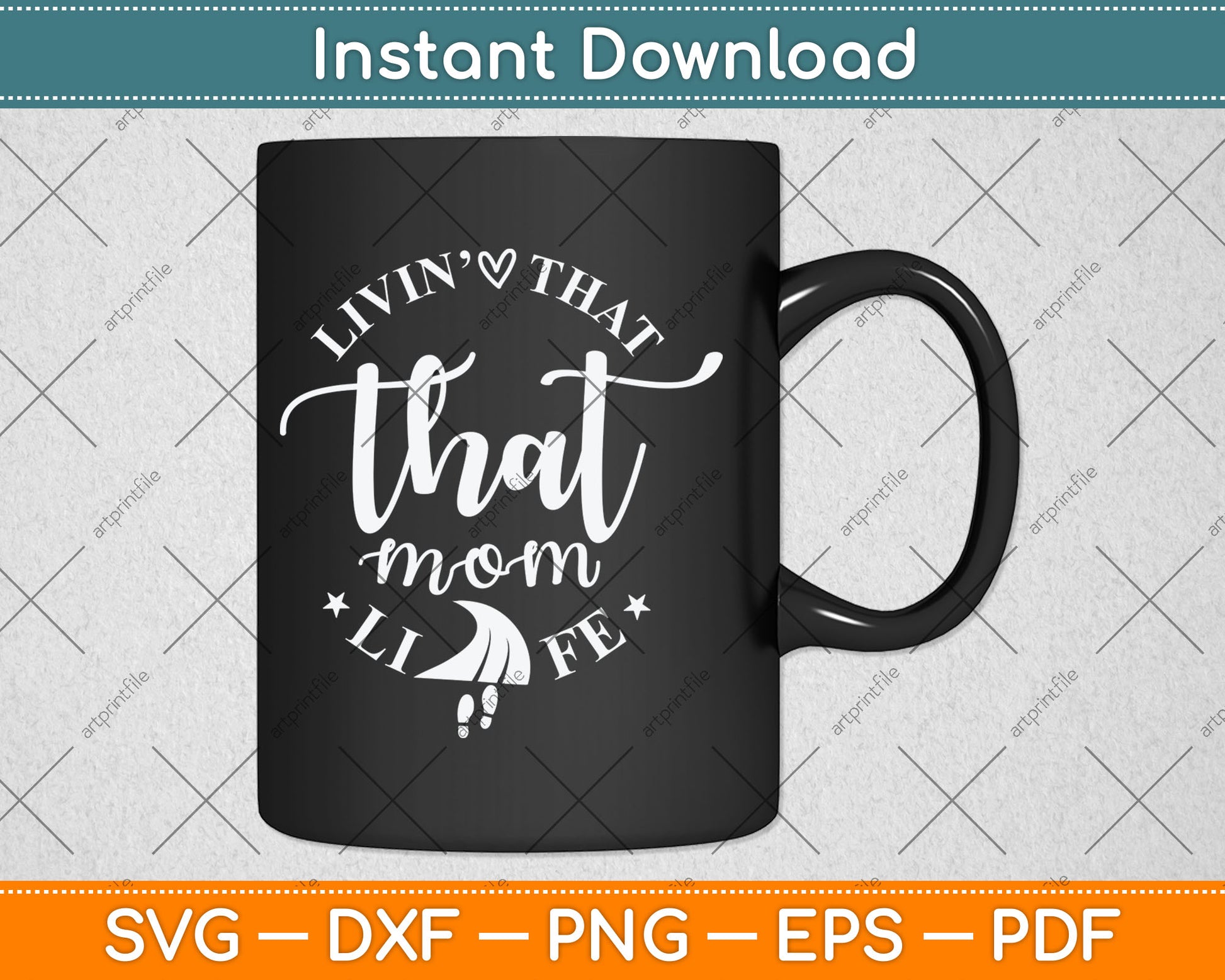 Livin That Track Mom Life Svg Digital Cutting File