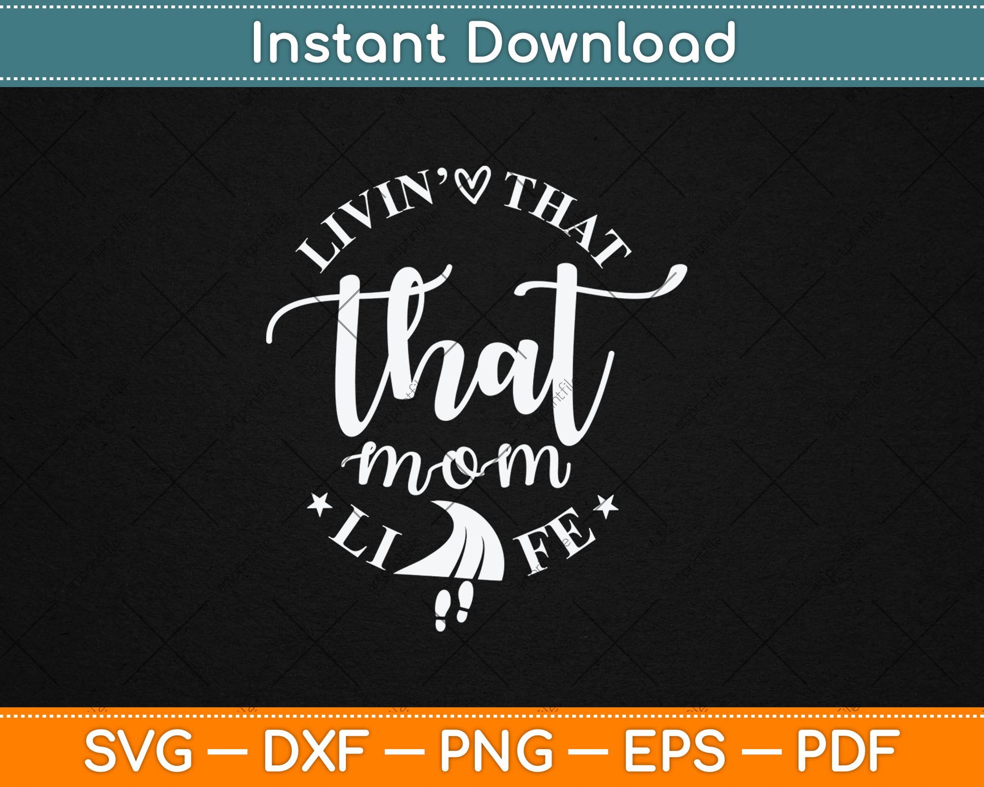 Livin That Track Mom Life Svg Digital Cutting File