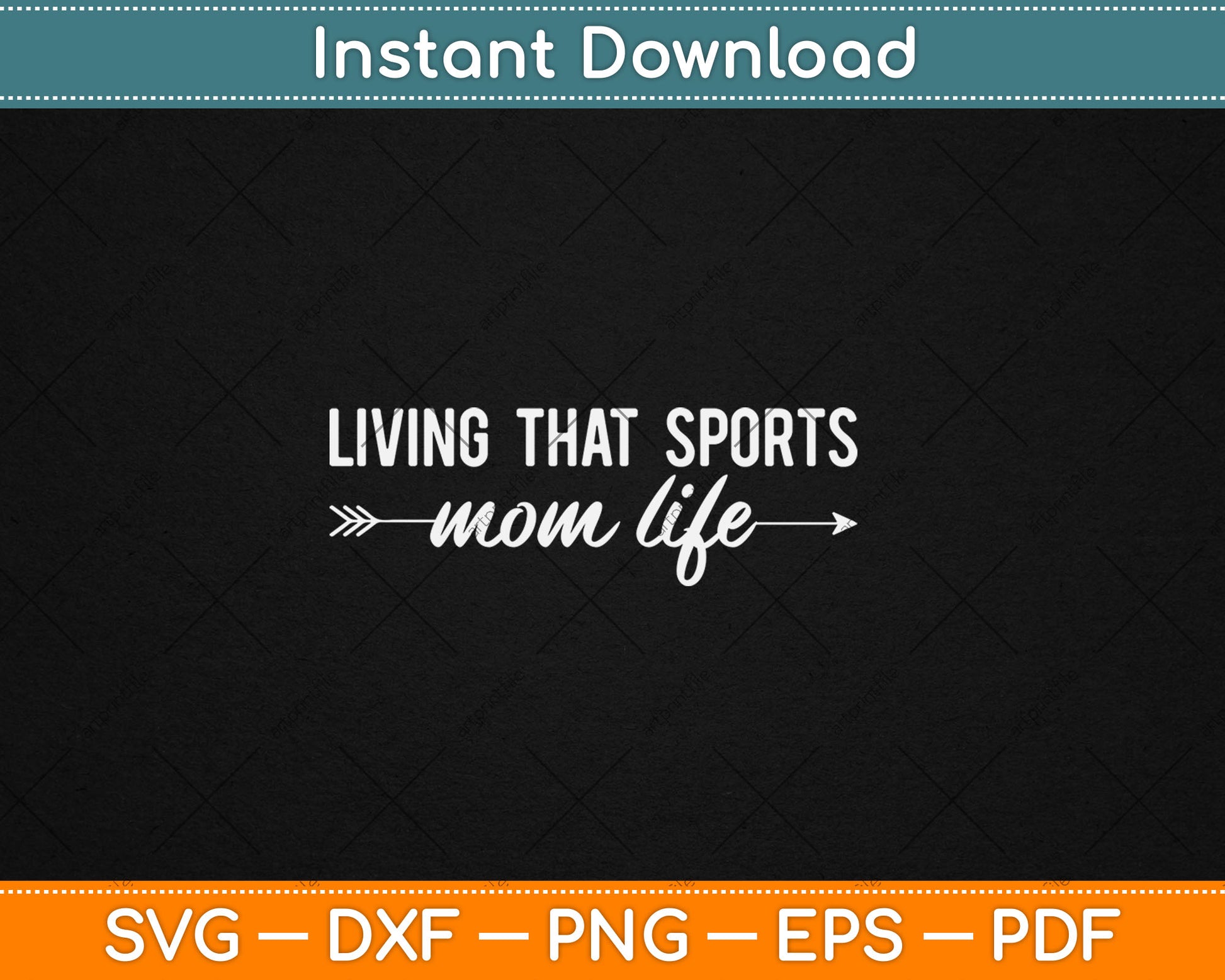 Living That Sports Mom Life Mothers Day Svg Digital Cutting File