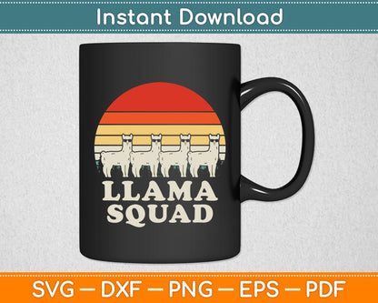 Llama Squad Sunglasses Cool Llamas Funny Svg Digital Cutting File