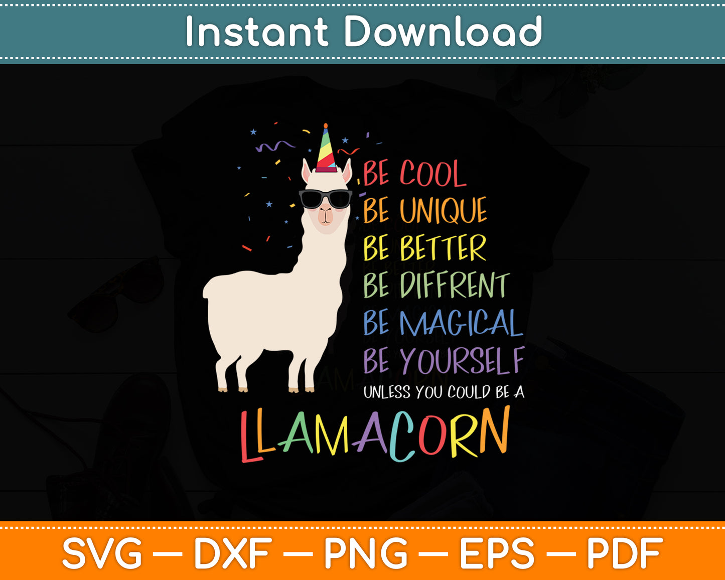 Llamacorn Llama Unicorn Funny Svg Digital Cutting File