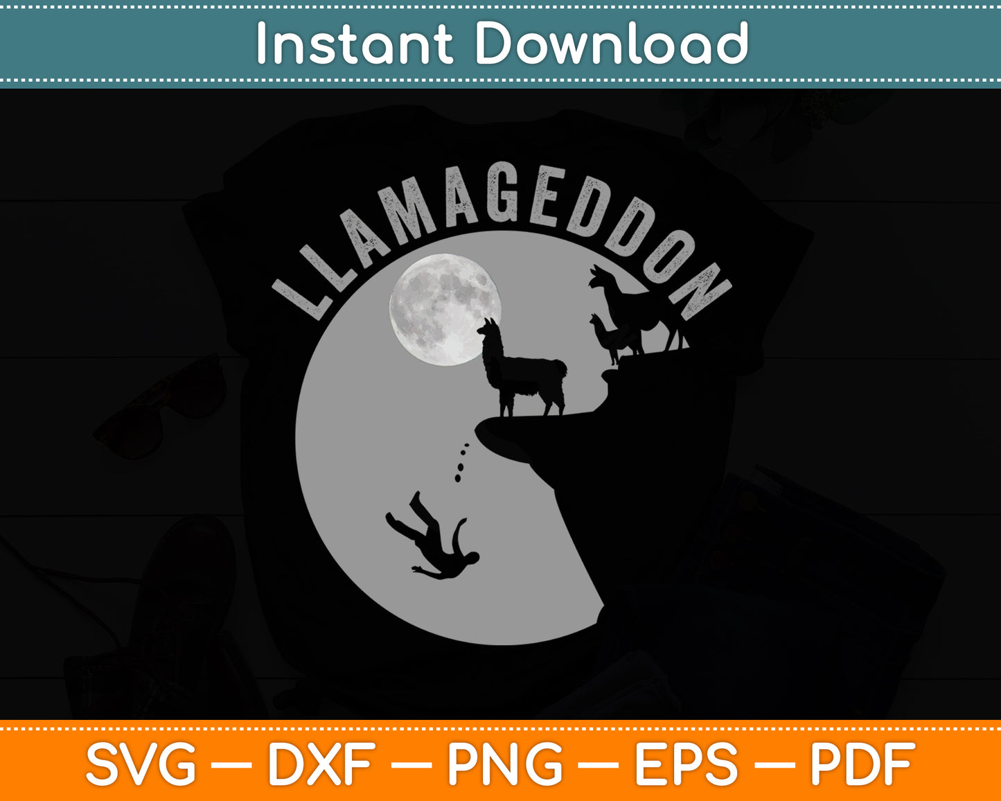 Llamageddon Llama Barnyard Lovers Funny Svg Digital Cutting File