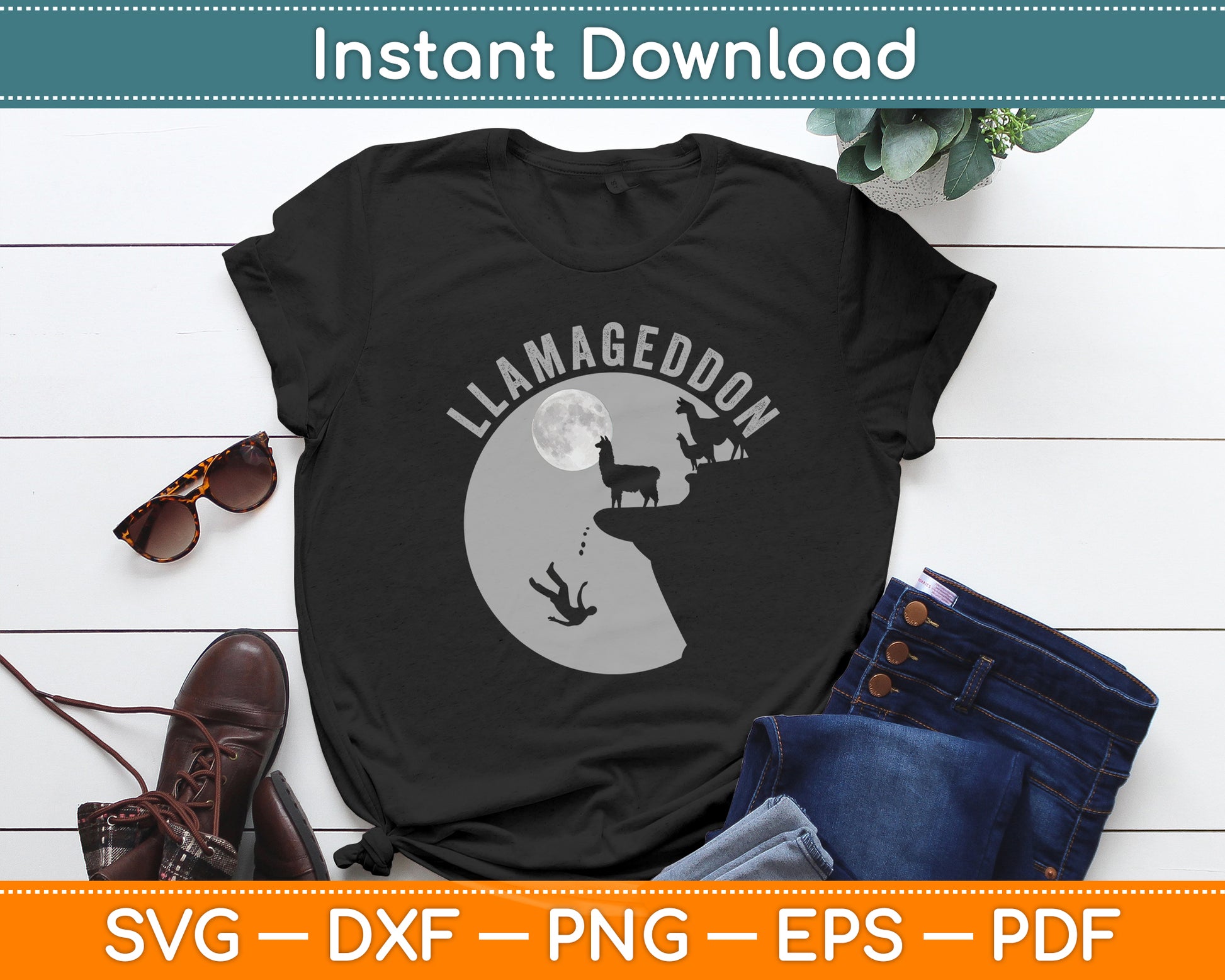 Llamageddon Llama Barnyard Lovers Funny Svg Digital Cutting File