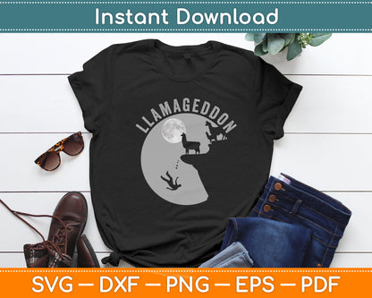 Llamageddon Llama Barnyard Lovers Funny Svg Digital Cutting File