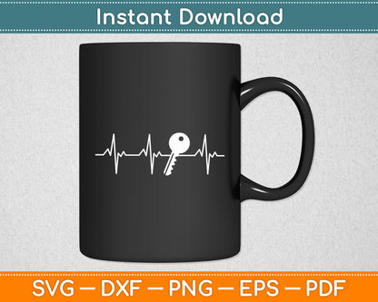 Lock Heartbeat Locksmith Locksmithing Cool Love Funny Svg Digital Cutting File