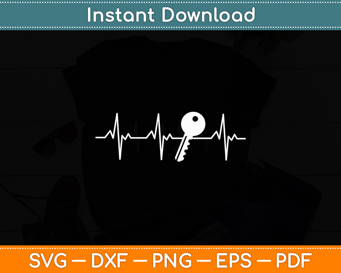 Lock Heartbeat Locksmith Locksmithing Cool Love Funny Svg Digital Cutting File