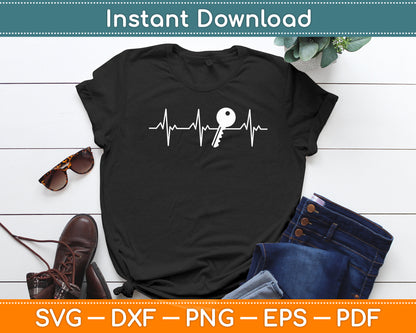 Lock Heartbeat Locksmith Locksmithing Cool Love Funny Svg Digital Cutting File