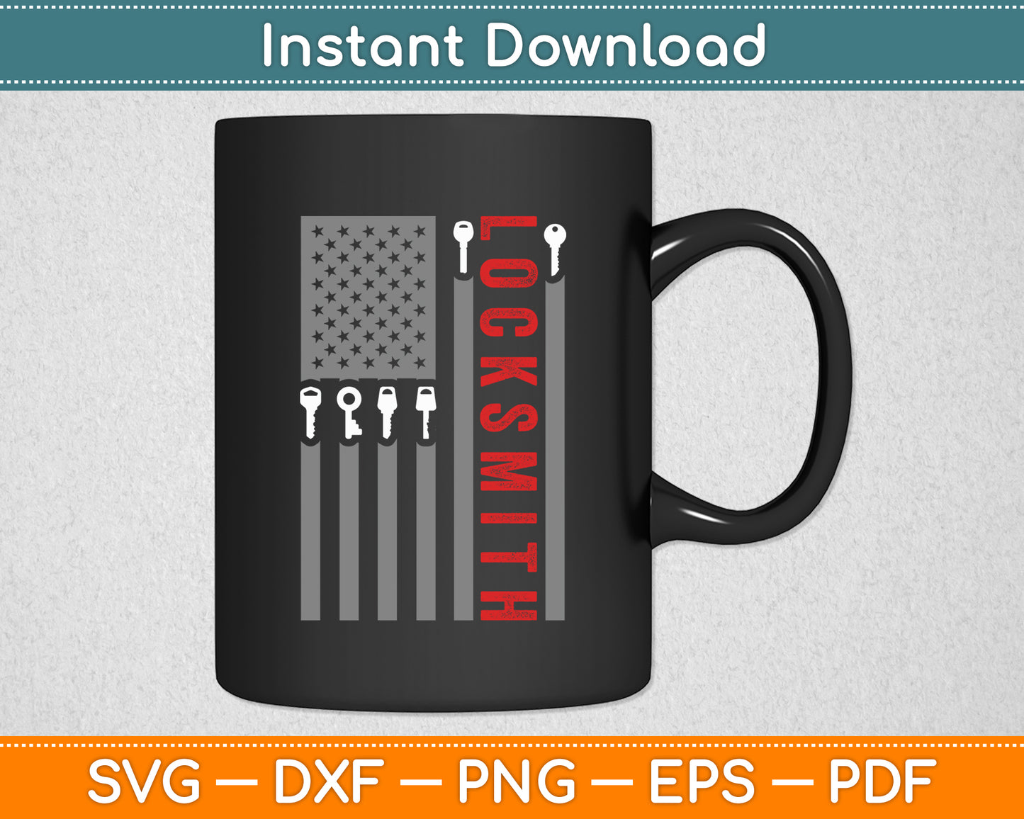 Locksmith American Flag Locksmith Lock Pick Key Picking Svg Digital Cutting File