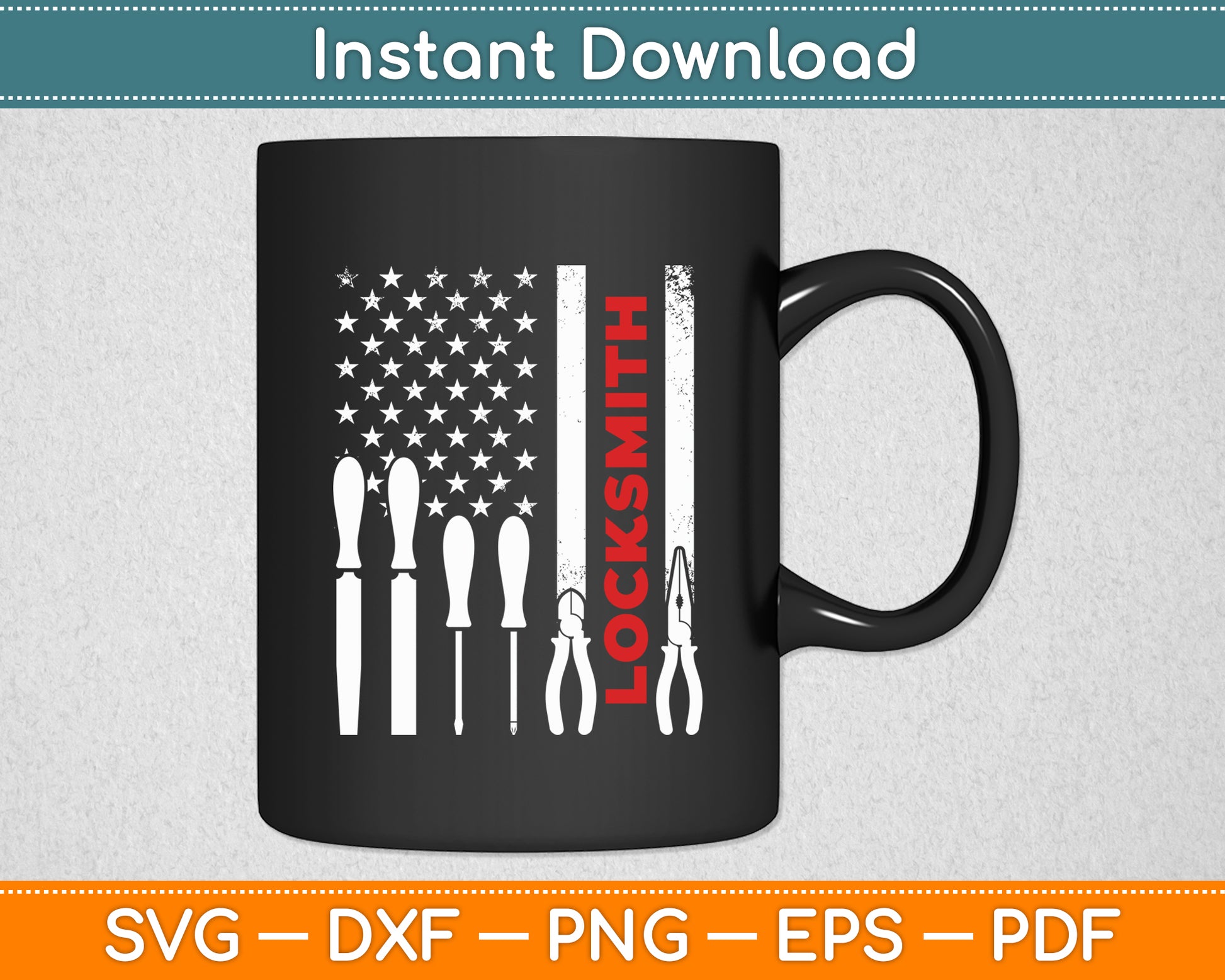 Locksmith American Flag Locksmith Svg Digital Cutting File