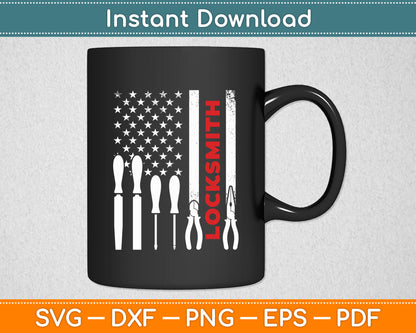 Locksmith American Flag Locksmith Svg Digital Cricut Cutting File