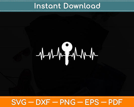 Locksmith Heartbeat Service Lock Picking Funny Svg Digital Cutting File