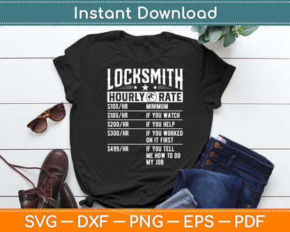 Locksmith Hourly Rate Funny Funny Fathers Day Svg Digital Cutting File