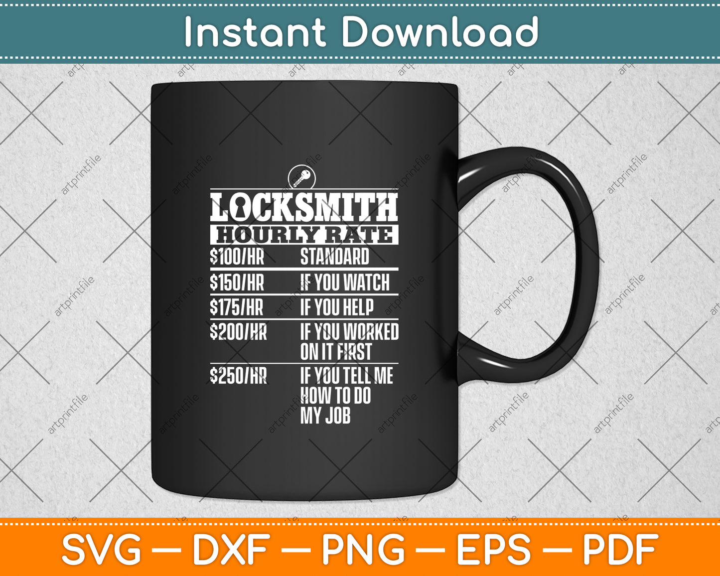 Locksmith Hourly Rate Locksmith Labor Rates Funny Svg Digital Cutting File