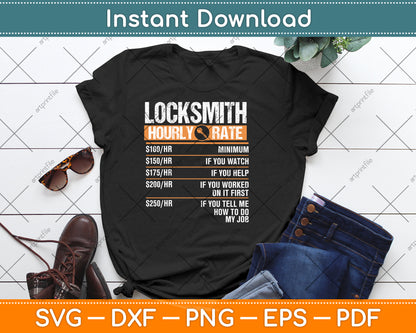 Locksmith Hourly Rate Locksmithing Labor Rates Picker Funny Svg Digital Cutting File