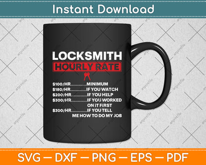 Locksmith Hourly Rates Lock For Locksmiths Svg Digital Cutting File