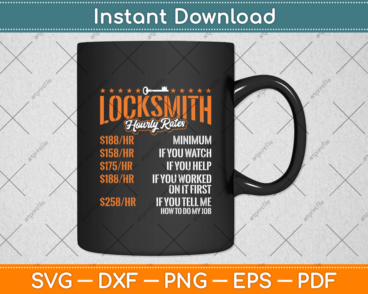 Locksmith Hourly Rates Lock Picking Funny Svg Digital Cutting File