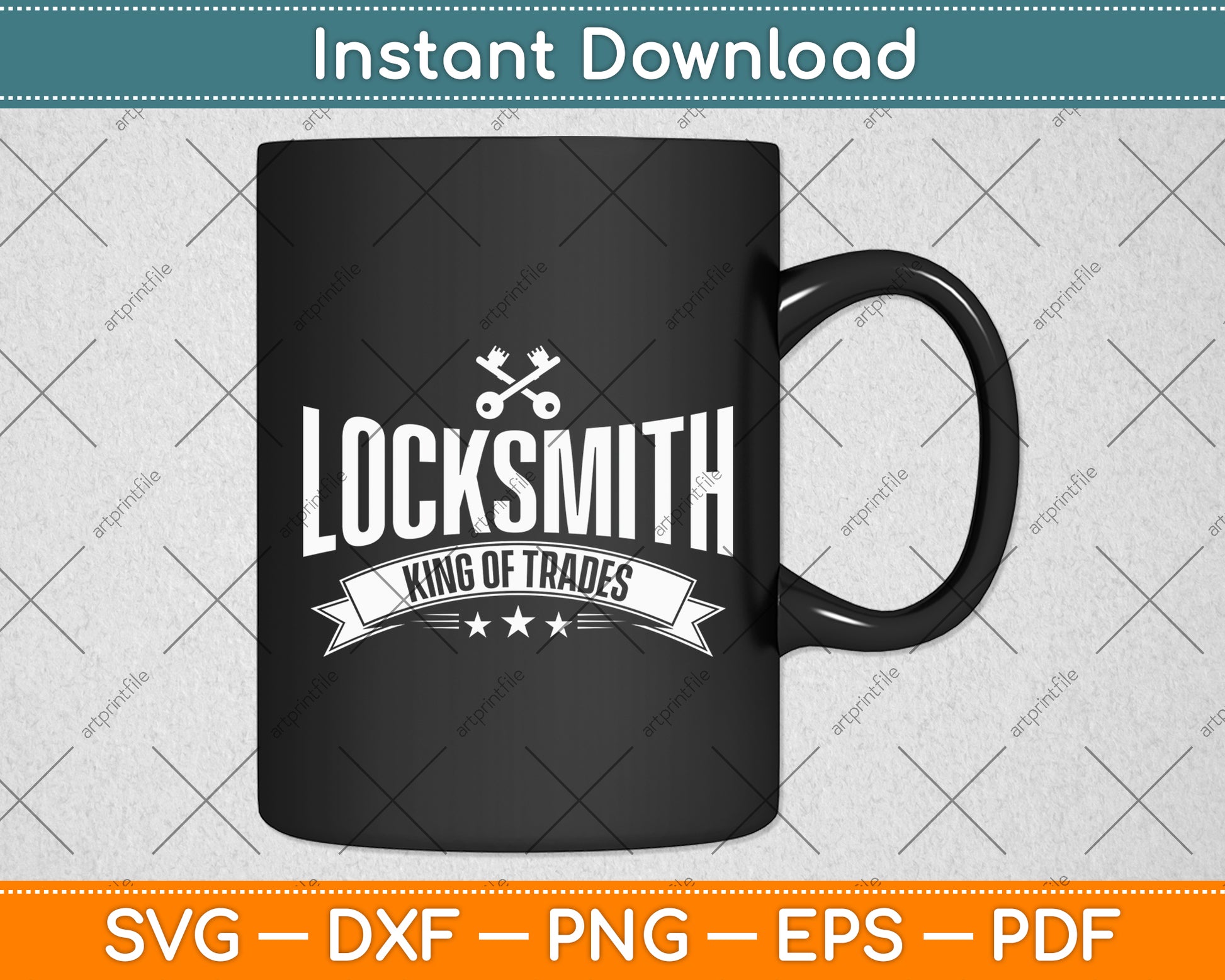 Locksmith King of Trades Key and Lock Picker Funny Svg Digital Cutting File