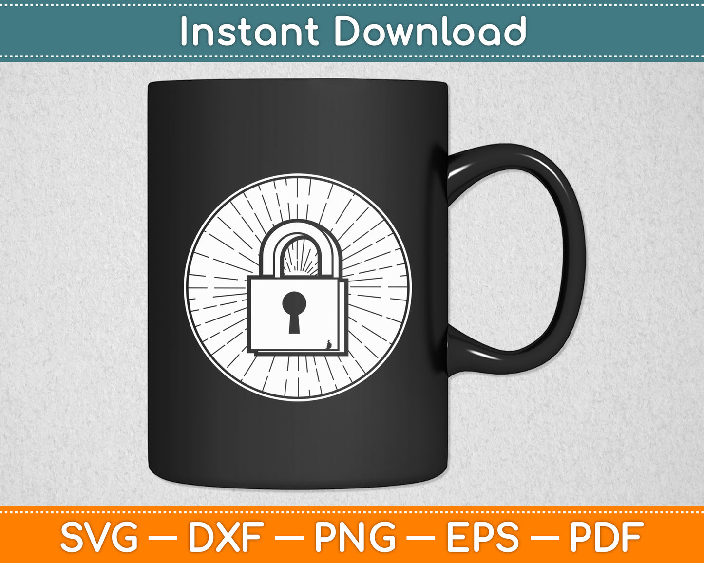 Locksmith Lock Vintage Retro Style Svg Digital Cutting File