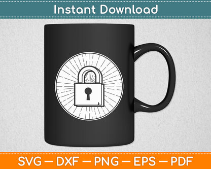 Locksmith Lock Vintage Retro Style Svg Digital Cutting File