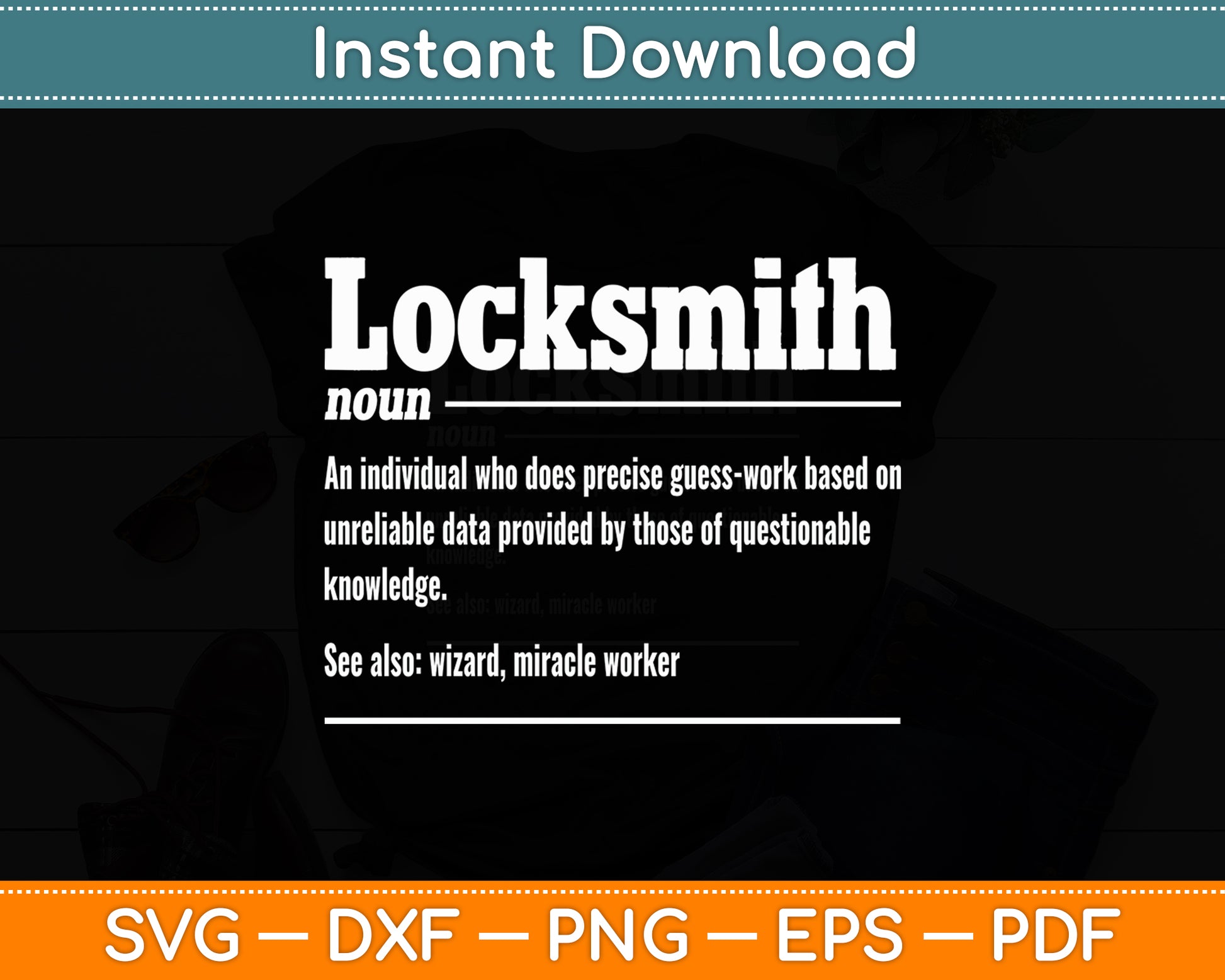 Locksmith Noun Key Maker Lock Picker Technician Locksmithing Svg Digital Cutting File