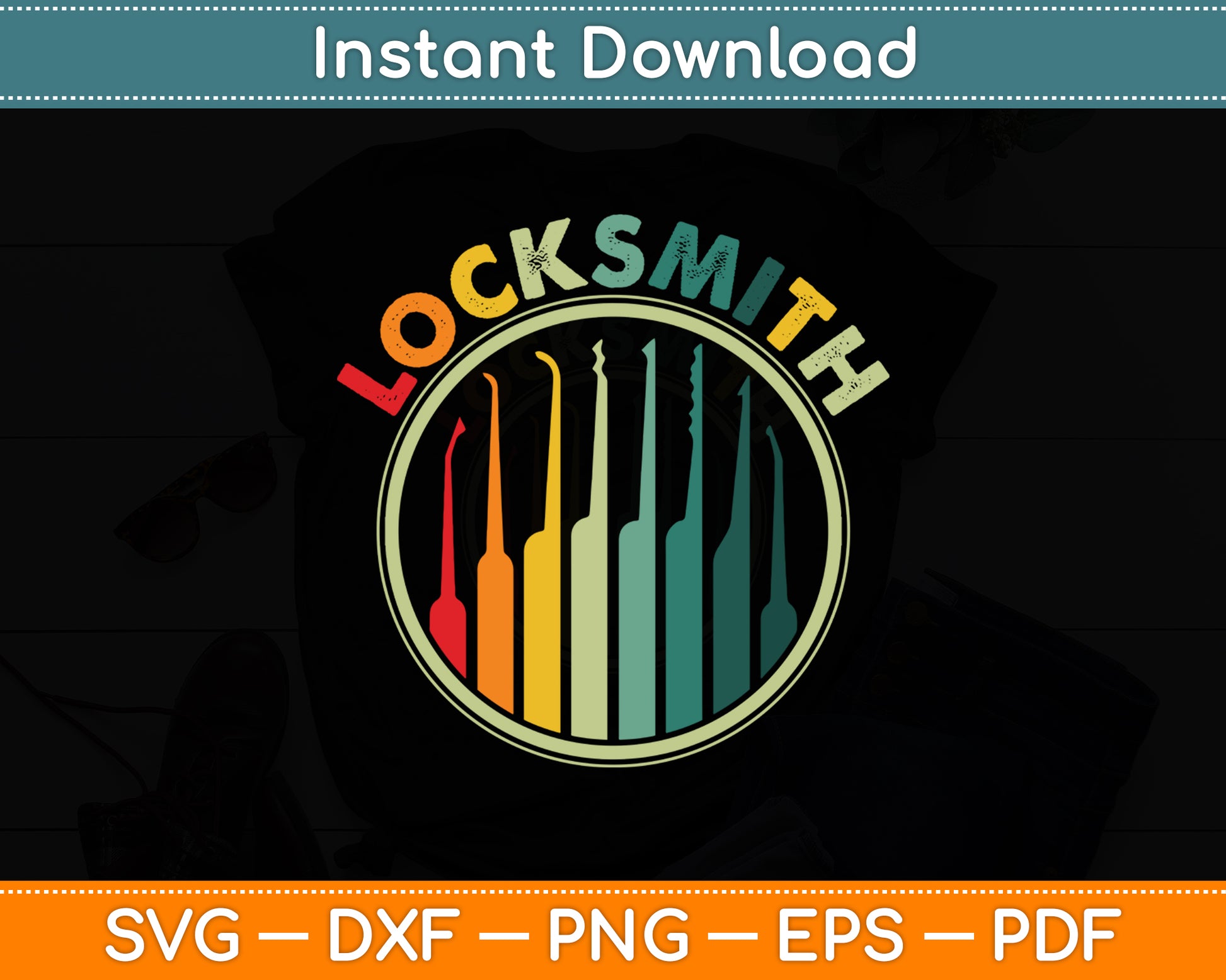 Locksmith Vintage Retro Style Svg Digital Cutting File