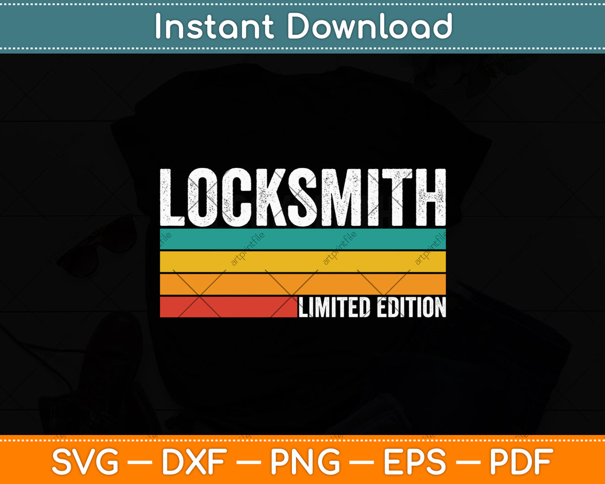 Locksmith Limited Edition Vintage Retro Svg Digital Cutting File