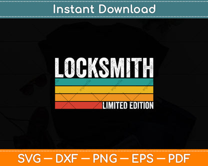 Locksmith Limited Edition Vintage Retro Svg Digital Cutting File
