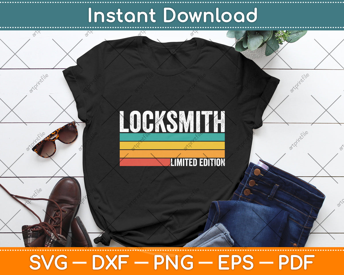 Locksmith Limited Edition Vintage Retro Svg Digital Cutting File