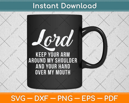 Lord Arm Shoulder Hand Mouth God Jesus Prayer Christian Svg Digital Cutting File